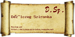 Délczeg Szironka névjegykártya